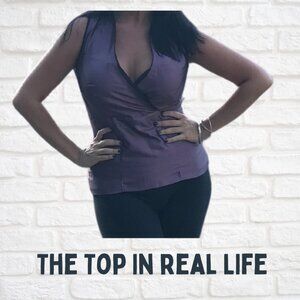 Custom Made Satiny Top - Sleeveless - Size Fits Medium